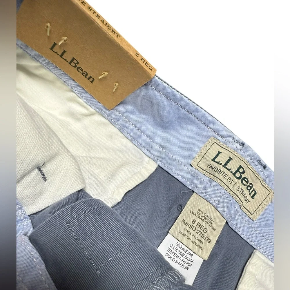 🥰L.L. Bean favorite straight fit women’s size 8 regular blue multi pocket skirt